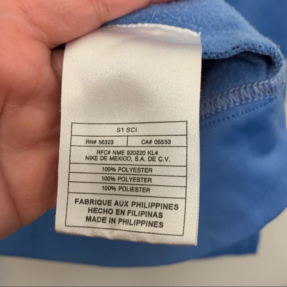 Nike Blue Fleece Lined Zip Up Jacket - Picture 4 of 6